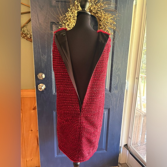 Ann Taylor Textured Red Midi Dress - Picture 5 of 15